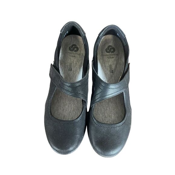 Clarks Collection Cloudsteppers Sillian Bella Black Shoes 8M comfort - Picture 1 of 6